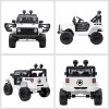 HOMCOM Kids Electric Ride On Car 12V Off Road Toy with Parental Remote Control 2 Motors Horn Lights Suspension Wheels for 3-6 Years Old White