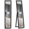 HOMCOM Full Length Mirror, Floor Standing or Wall-Mounted Long Mirror, Rectangular Full Body Mirror for Bedroom, Living Room, Black