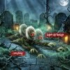 HOMCOM Halloween Animatronic Crawling Zombie Halloween Decoration with Light-Up Eyes and Creepy Sound, Wailing Zombie Prop for Haunted House Props Halloween Covered Outdoor Decoration