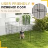 PawHut Dog Pen, 8 Panel Dog Playpen, DIY Design with Door, for Medium Dogs, Puppies, Small Animals, for Indoor/Outdoor Use, 76cm High