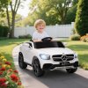 AIYAPLAY Mercedes-Benz GLC Coupe Licensed Kids Ride on Car, 12V Battery Powered Kids Electric Car with Remote Control, Soft Start, LED Light, Music, MP3, 3 Speed, for 3-6 Years, White