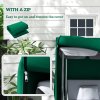 Outsunny 3 Seater Garden Swing Cover, Waterproof Swing Chair Cover, Windproof and Anti-UV 420D Outdoor Swing Bench Cover with Zip, 220 x 125 x 172cm, Green