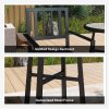 Outsunny 3 Piece Patio Bistro Set, Garden Dining Set with Plastic Top, 2 Stackable Chairs, Galvanised Steel Frame, Outdoor Dining Set for Balcony, Deck, Grey