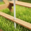 AIYAPLAY Kids Picnic Table, Sand and Water Table with Wooden Benches, Adjustable Parasol and Storage Bins, Outdoor Garden Furniture for Children 3-6 Years, Multicolour