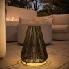 Outsunny Outdoor Solar Lamp, 3-Level Adjustable Garden Rattan Solar Lantern and Decorative Lighting with Auto On/Off LED Light for Porch, Courtyard, Deck, Black