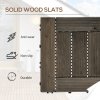 Outsunny 27 Pcs Wooden Interlocking Decking Tiles, 30 x 30 cm Outdoor Flooring Tiles, 2.5m² per Pack, for Patio, Balcony, Terrace, Hot Tub, Charcoal Grey