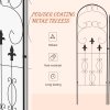 Outsunny Set of 2 Garden Trellis, Metal Trellis for Climbing Plants Support Frames, 45 x 150cm, Scrolls Design