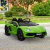 HOMCOM Lamborghini Aventador Licensed 12V Kids Electric Ride On Car Racing Car Toy with Parental Remote Control Battery-powered 2 Motors Music Lights for 3-8 Years Old Green