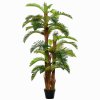 Outsunny 150cm/5FT Artificial Tropical Palm Tree Decorative Plant with Nursery Pot, Fake Plant for Indoor Outdoor Decor