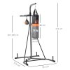 HOMCOM Freestanding Boxing Punch Bag & Speed ball Station, for Home Gym, Grey