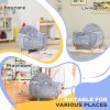 AIYAPLAY Kids Armchair, Glow in the Dark Single Chair with Star Design, Upholstered Toddler Tub Chair for Bedroom, Playroom, Kid Room, Grey