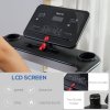 HOMCOM 500W Motorised Treadmill 1-12km/h Folding Frame w/ Wheels 12 Preset Programs LCD Screen Running Machine Safety Button Home Gym Office Fitness Exercise