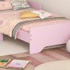 ZONEKIZ Toddler Bed Frame, Kids Bedroom Furniture, Cloud-Design Princess Bed, 143 x 74 x 55cm - Pink