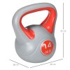 SPORTNOW Kettlebell, 14kg Kettle Bells with Handle for Home Gym Weight Lifting and Strength Training, Red and Grey