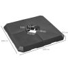 Outsunny Set of 4 Parasol Base Stand Weights for Cantilever Parasols, Water and Sand Filled, Up to 120kg, Black
