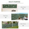 Outsunny 1-Piece Artificial Leaf Hedge Screen Privacy Fence Panel for Garden Outdoor Indoor Decor, Dark Green, 3M x 1.5M