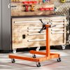 HOMCOM Engine Stand, 570 kg Rotating Engine Stand with 360 Degree Adjustable Head, 4 Mounting Arms, Heavy Duty Steel Support, Universal Wheels for Garage Workshop Auto Repair, Orange
