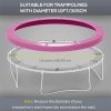 SPORTNOW 10FT Trampoline Spring Cover, Plastic Trampoline Pad Replacement with Elastic Cord, Waterproof, UV Resistant and Tear-Resistant, Pink
