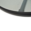 Outsunny 80 cm Round Garden Dining Table with Parasol Hole for 4, Outdoor Coffee Bistro End Side Table with Tempered Glass Top and Steel Frame for Patio, Porch, Black