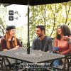 Outsunny 7 Pieces Cast Aluminium Garden Dining Set, 6 Seater Garden Table and Chairs with Parasol Hole, Outdoor Garden Furniture Set with Cushions for Patio, Bronze Tone