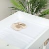 AIYAPLAY Baby Changing Table with 4 Drawers, Nursery Diaper Baby Changing Unit for 0-12 Months (max. 11kg), with Mat, Infant Care Station for Bedroom Nursery, White