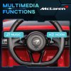 HOMCOM McLaren Licensed 12V Kids Electric Ride-On Car with Butterfly Doors, Powered Electric Car with Remote Control, Music, Horn, Headlights, MP3 Slot, Suspension Wheels, for Ages 3-6 Years - Red