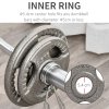 HOMCOM Set of 4 Weight Plate for 2 inch/5cm hole Dumbbell Handle Bar 15kg Dumbbell Plates Barbell Weight 2 x 5kg, 2 x 2.5kg