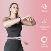 SPORTNOW Smart Weighted Hula Hoop for Adults, Hula Ring with 16 Detachable Knots, 360?? Auto-Rotating Ball and Digital Counter, Massage Hula Circle For Weight Loss, Pink