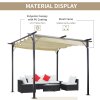 Outsunny 3 x 3(m) Metal Retractable Pergola, Garden Gazebo Metal Pergola Canopy Outdoor Sun Shade Shelter for Party BBQ, Beige