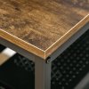 HOMCOM Computer Desk with Storage, 120 x 60cm Home Office Desk with 2 Shelves and Steel Frame, Writing Table for Living Room, Study