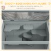 PawHut Wooden Hamster Cage with Storage Shelf, Small Animal Exercise Play House with Openable Top, for Hamsters, Gerbils, 60 x 40 x 80 cm - Grey