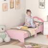 ZONEKIZ Toddler Bed Frame, Kids Bedroom Furniture, Cloud-Design Princess Bed, 143 x 74 x 55cm - Pink
