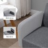 HOMCOM 3 Seater Sofa Bed, Convertible Linen Fabric Sofa Couch, Click Clack Sofabed with Adjustable Split Backrest for Living Room, Bedroom, Guest Room