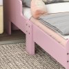 ZONEKIZ Toddler Bed Frame, Kids Bedroom Furniture, Cloud-Design Princess Bed, 143 x 74 x 55cm - Pink