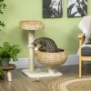 PawHut 72cm Cat Tree for Indoor Cats with 2 Beds, Kitten Tower with Scratching Post, Toy Ball - Beige