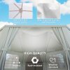 Outsunny 6.8 x 5m Octagonal Marquee Gazebo, Heavy Duty Wedding Party Tent with Sides and Doors, White
