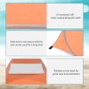 Outsunny Pop up Beach Tent, UV 30+ Portable Sun Shelter with Carry Bag, 2x1.5m for 2-3 Person, Orange