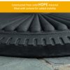 Outsunny 14kg Round Cement Parasol Base Umbrella Weight Stand Holder Fits 35mm, 38mm, 48mm Pole for Patio Outdoor Garden - Black