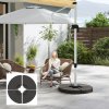 Outsunny 4 PCs Portable Round Parasol Base Up to 100kg, Sand or Water Fillable Umbrella Cross Stand Weights Holder for Cantilever Banana Hanging Parasol