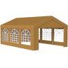 Outsunny 6m x 4m Marquee Party Tent, Heavy Duty Wedding Canopy with Sidewalls, Doors, Windows, Galvanised Garden Gazebo for Parties Events, Yellow