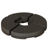 Outsunny 4 PCs Portable Round Parasol Base Up to 100kg, Sand or Water Fillable Umbrella Cross Stand Weights Holder for Cantilever Banana Hanging Parasol