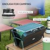 Outsunny Portable Mini Charcoal Barbecue Grill with Suitcase Shell, Outdoor Folding Tabletop BBQ Grill for Garden Camping Picnic Party, Black