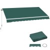 Outsunny Awning Replacement Canopy, Water Resistant UPF 50+ Sun Shade Cover for 3 x 2.5 m Garden Awning (Fabric Only), Green