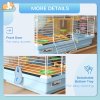 Pawhut 5 Tier Hamster Cage, Gerbil Cage with Tube Exercise Wheels, Tunnel, Water Bottle, Dishes, 58H x 46L x 30Wcm, Light Blue