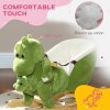 AIYAPLAY Baby Rocking Horse, Plush Ride on Dinosaur Seat with Safety Belt, 32 Songs, Wood Base, Hand Puppet