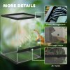 PawHut Glass Reptile Terrarium, 40L Vivarium for Lizards, Frogs, Snakes, Turtles, Tortoises, with Ventilation, 30 x 30 x 45cm