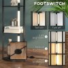 HOMCOM LED Floor Lamp with Shelves, 4 Layers Dimmable Modern Standing Lamp with 3 Brightness Levels and Foot Switch for Living Room, Bedroom, Office, Black