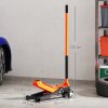 HOMCOM 2.5 Ton Hydraulic Low Profile Floor Jack, Heavy Duty Car Trolley Jack Lift with 7.5-47cm Lifting Range, Dual Piston Pump, Wheels, Non-slip Handle for Car Van Garage Tyre Repair Change, Orange