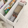 AIYAPLAY Kids Bookshelf, Bookcase Toy Storage Organizer with 3 Tier Shelves, Drawer, for Bedroom, Nursery, Playroom, Classroom, White
