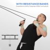 SPORTNOW Doorway Pull-Up Bar, No-Drilling Chin-Up Bar, Push-Up Stand with Resistance Bands, Padded Handles for Home Gym Exercise